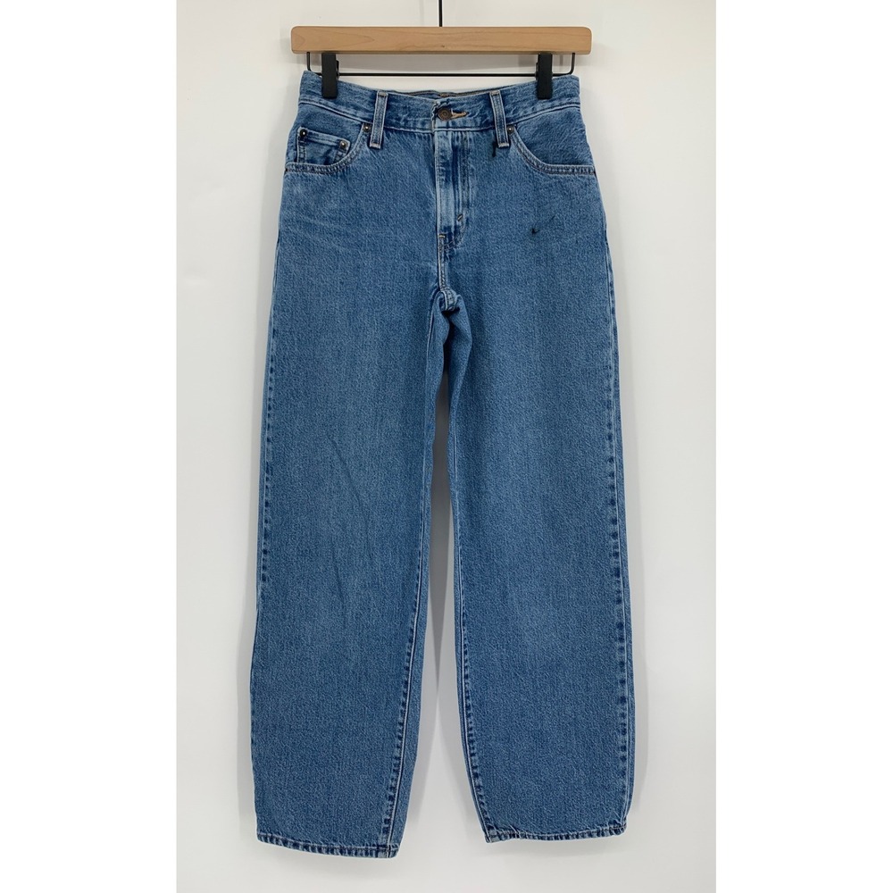 Levis Baggy Dad Jeans Womens 23 Blue Wide Leg Medium Wash Denim Pants